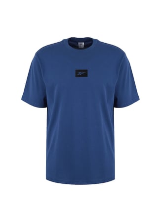 Reebok LC 6051 TUCHE TEE Mavi Yuvarlak Yaka Regular Fit Düz Erkek T-Shirt