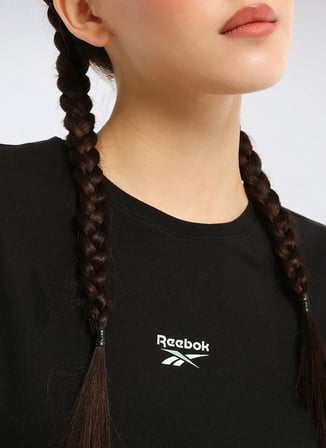 Reebok LC 6082 NEW ID CLASS REG TEE Siyah Yuvarlak Regular Fit Düz Kadın T-Shirt