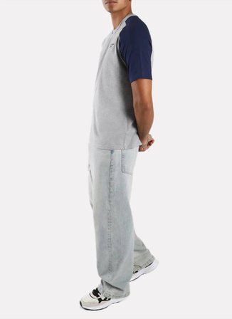 Reebok 100252915 ID RAGLAN T-SHIRT Açık Gri Yuvarlak Regular Fit Düz Erkek T-Shirt