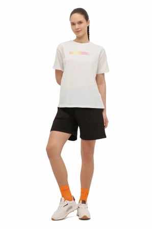 WL 11KEMY Ekru Kadın Kısa Kol T-Shirt