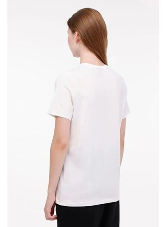 6M WB 11CT122 6FX Kadın Bej T-Shirt - 102063461