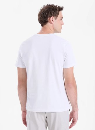 Reebok LC 6191 NEW ID REG II SL TEE Beyaz Yuvarlak Regular Fit Düz Erkek T-Shirt