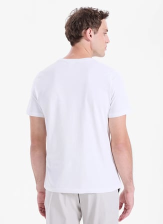 Reebok LC 6191 NEW ID REG II SL TEE Beyaz Yuvarlak Regular Fit Düz Erkek T-Shirt