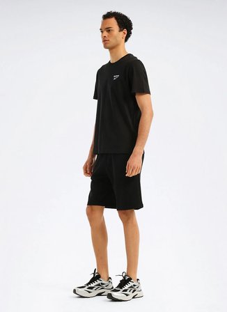 Reebok Tişört Siyah Regular Fit Kısa Kol S Beden Yuvarlak Yaka Düz Erkek