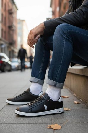 U.S. Polo Assn. MARLON 6FX 102156661 Erkek Sneaker Ayakkabı Siyah 40-45 