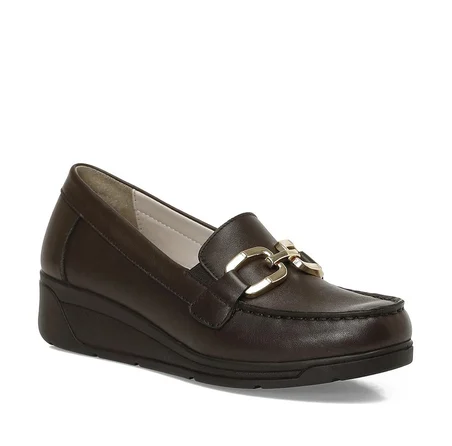 Polaris 5 Nokta 105472.Z6FX Kadın Loafer KAHVE
