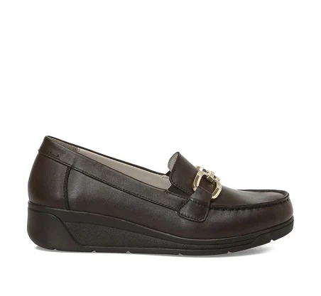 Polaris 5 Nokta 105472.Z6FX Kadın Loafer KAHVE