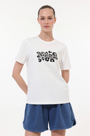 6M WL 11POWER 6FX Kadın Bej T-Shirt - 102239883