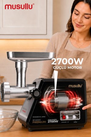 MUSULLU 2700w Rende Seti Hediyeli Et Kıyma Makinesi