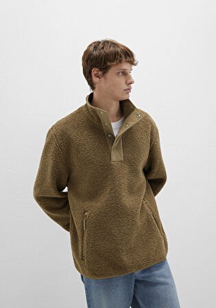 Dik Yaka Kahverengi Sweatshirt 0110737-70362