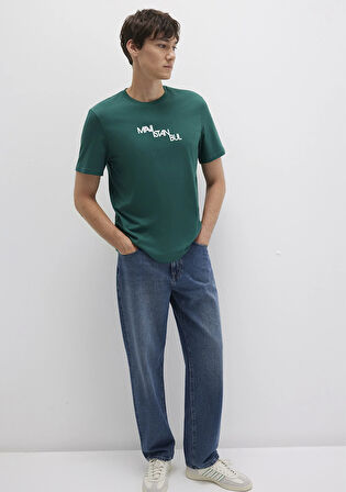 Mavi İstanbul Baskılı Yeşil Tişört 0612274-90960