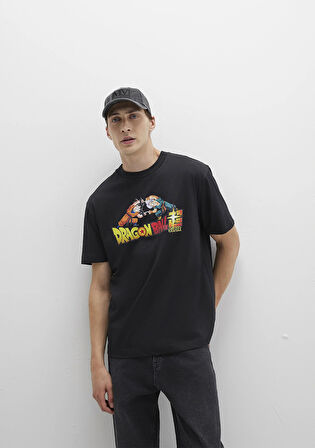 Dragon Ball Baskılı Siyah Tişört 0612932-900