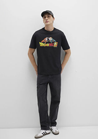 Dragon Ball Baskılı Siyah Tişört 0612932-900