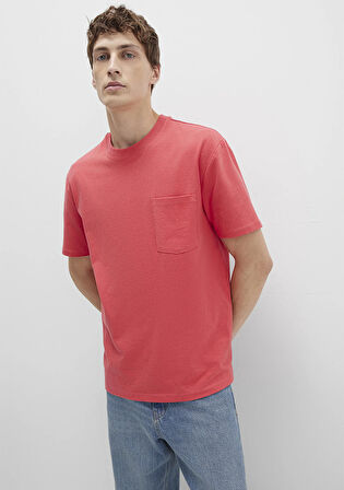 Cep Detaylı Pembe Tişört 066248-71079