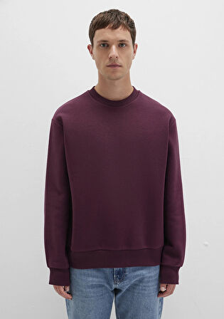 Bisiklet Yaka Bordo Basic Sweatshirt 0S10276-70434