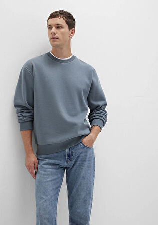 Bisiklet Yaka Lacivert Basic Sweatshirt 0S10276-80889