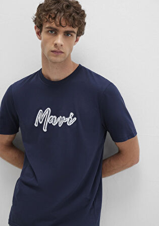 Mavi Baskılı Lacivert Tişört 0612935-70490