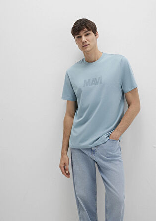 Mavi Logo Baskılı Mavi Tişört 0612896-70838