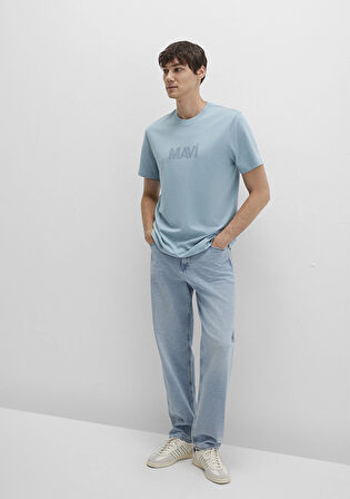 Mavi Logo Baskılı Mavi Tişört 0612896-70838