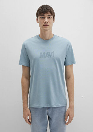 Mavi Logo Baskılı Mavi Tişört 0612896-70838
