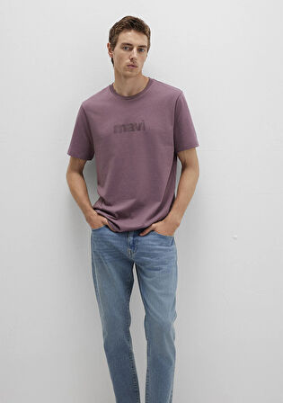 Mavi Logo Baskılı Mor Tişört 0612936-70648