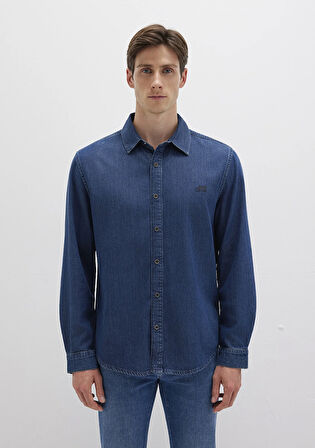 Roy Lux Black Koyu Indigo Mavisi Jean Gömlek 0210496-90767