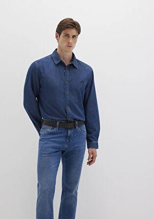 Roy Lux Black Koyu Indigo Mavisi Jean Gömlek 0210496-90767