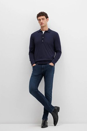 Erkek James Lux Black Puslu Koyu Jean Pantolon 0042490825