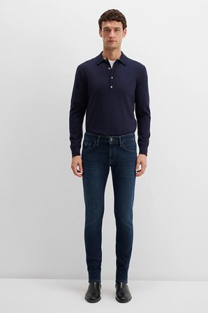 Erkek James Lux Black Puslu Koyu Jean Pantolon 0042490825