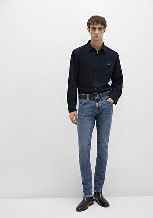 Kvnç Mavi Black Puslu Mavi Jean Pantolon 001070-90983