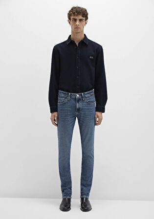 Kvnç Mavi Black Puslu Mavi Jean Pantolon 001070-90983