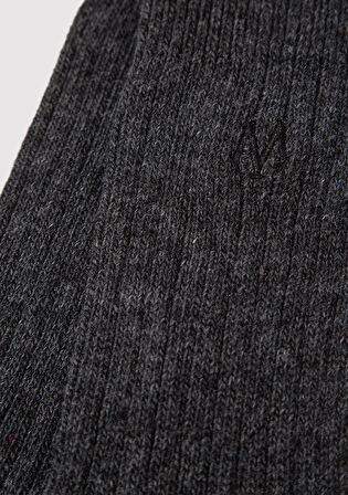 Yün Karışımlı Gri Bot Çorabı 0911999-24674