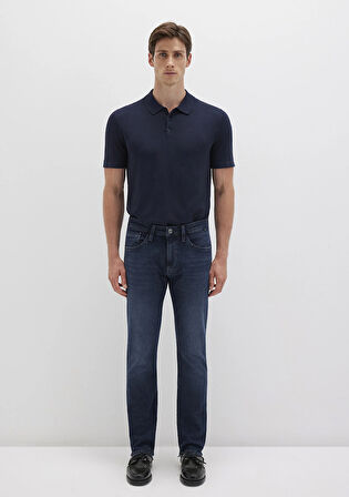 Marcus Sporty Puslu Mürekkep Mavi Jean Pantolon 0035190650