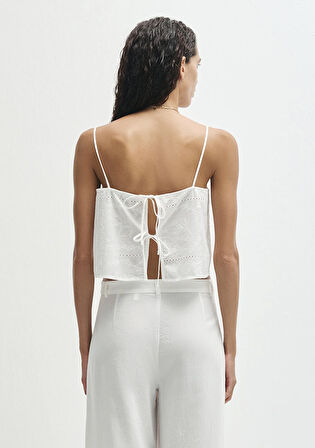 Fisto İşlemeli Ekru Bluz 1211218-70057