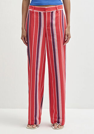 Çizgili Mavi Pantolon 1011051-90772