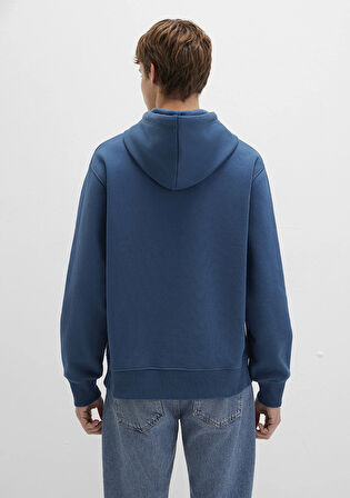 Mavi Logo Nakışlı Kapüşonlu Lacivert Sweatshirt 065809-90609