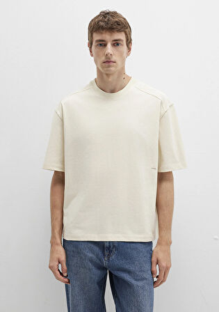 Bisiklet Yaka Lacivert Basic Tişört 0612909-70065