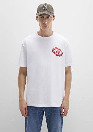 Mavi Jeans Baskılı Beyaz Tişört 0612898-620