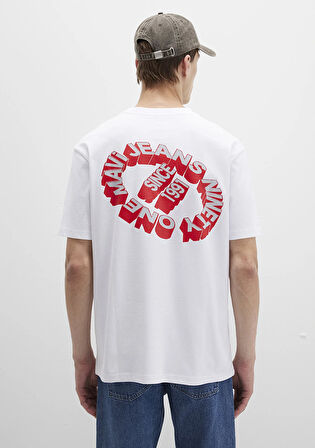 Mavi Jeans Baskılı Beyaz Tişört 0612898-620