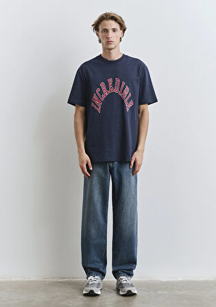 Baskılı Lacivert Tişört 0612882-89353