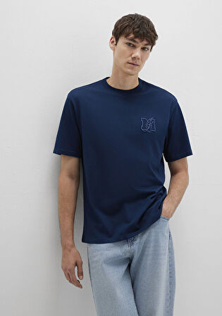 MJ Baskılı Lacivert Tişört 0612885-89353