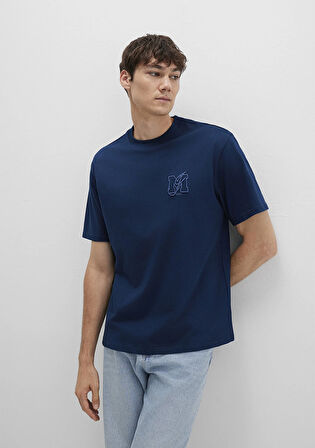 MJ Baskılı Lacivert Tişört 0612885-89353
