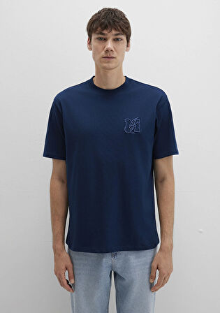 MJ Baskılı Lacivert Tişört 0612885-89353