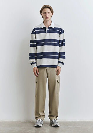 Blok Çizgili Polo Tişört 0612847-89353