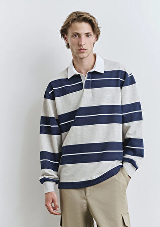 Blok Çizgili Polo Tişört 0612847-89353