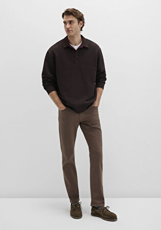 Marcus Kahverengi Comfort Gabardin Pantolon 0035190680