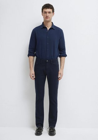 Marcus Koyu Lacivert Comfort Gabardin Pantolon 0035190674