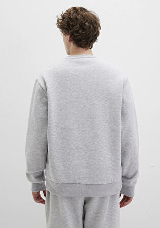 Mavi Logo Baskılı Gri Sweatshirt 0611716-80018