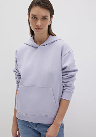 Mavi 167299-70531 Kapüşonlu Lila Basic Sweatshirt