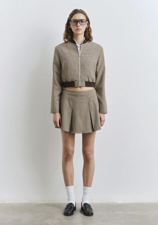 Potikare Kahverengi Bomber Ceket 1110773-87491